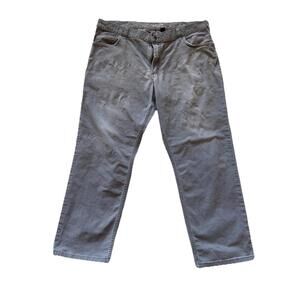 Carhartt Rugged Flex Canvas Work Pants Mens 40 X 30 Relaxed Fit Gray Workwear